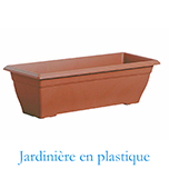 Grande jardinière en plastique