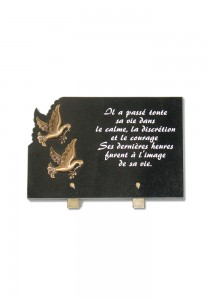 PLAQUE FUNERAIRE