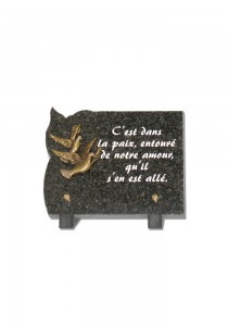 PLAQUE FUNERAIRE